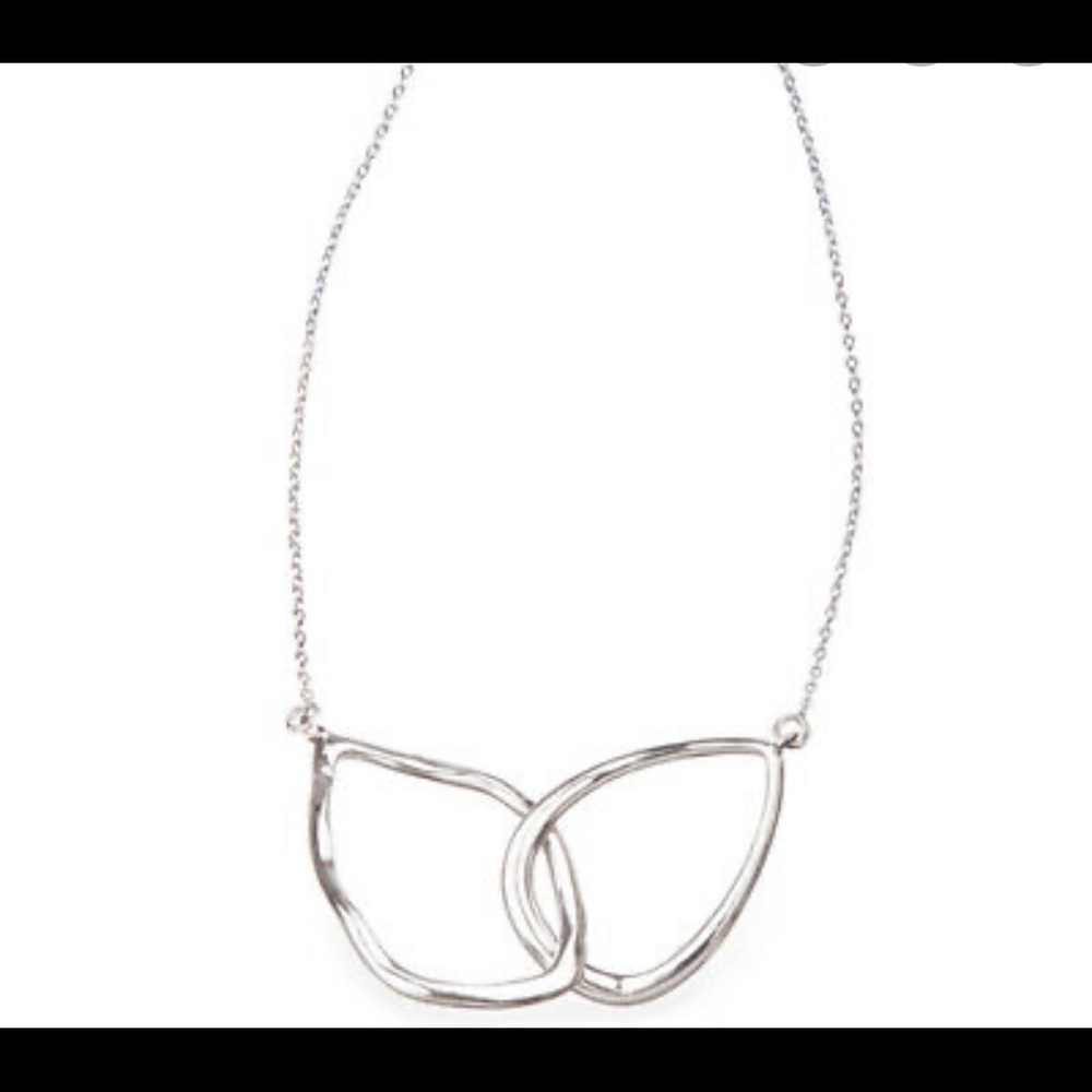 Chloe + Isabel Double Teardrop Silver Necklace